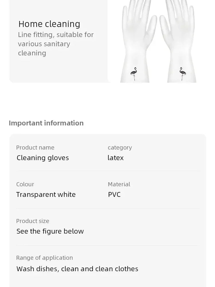 Gants de Ménage Imperméables en Latex