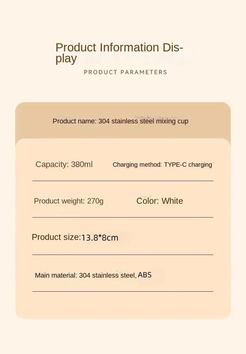 Mug Électrique Auto-Mélangeur 380ml