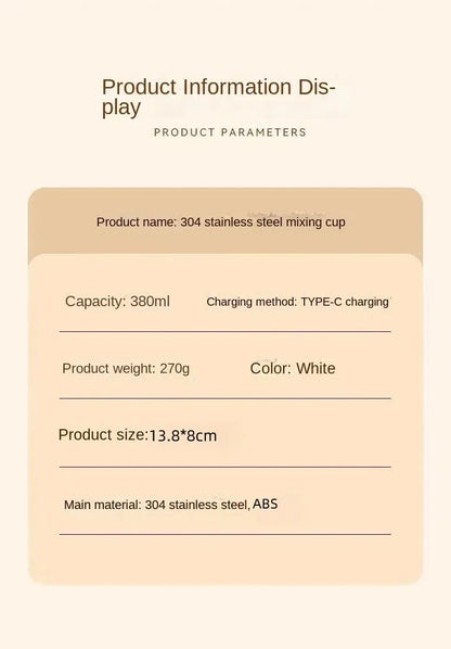 Mug Électrique Auto-Mélangeur 380ml