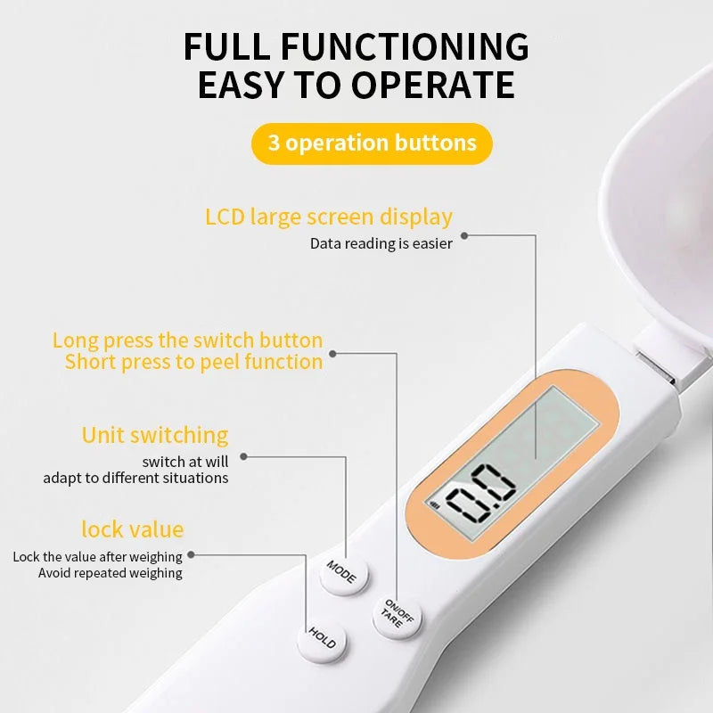 Balance de Cuisine Digitale Mini avec Cuillère Doseuse