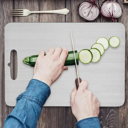 Planche à Découper en Acier Inoxydable Épaisse