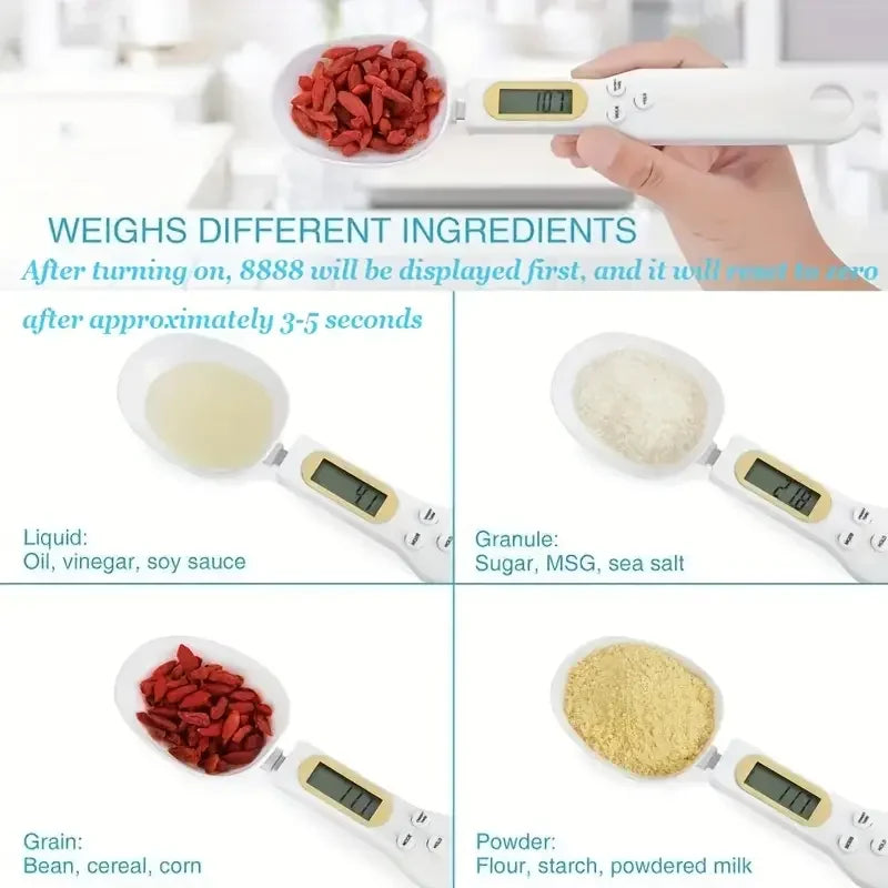 Balance de Cuisine Digitale Mini avec Cuillère Doseuse