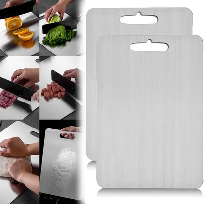 Planche à Découper en Acier Inoxydable Épaisse