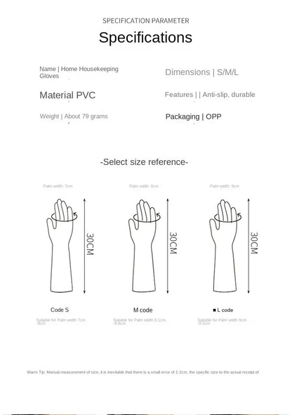 Gants de Vaisselle Fins en Latex
