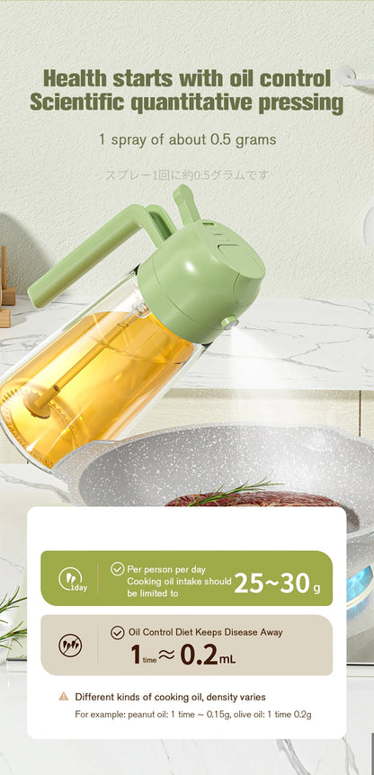 Vaporisateur d'Huile 2en1 en Verre 470ml