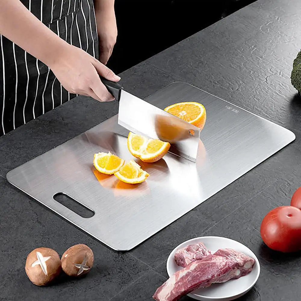 Planche à Découper en Acier Inoxydable Épaisse