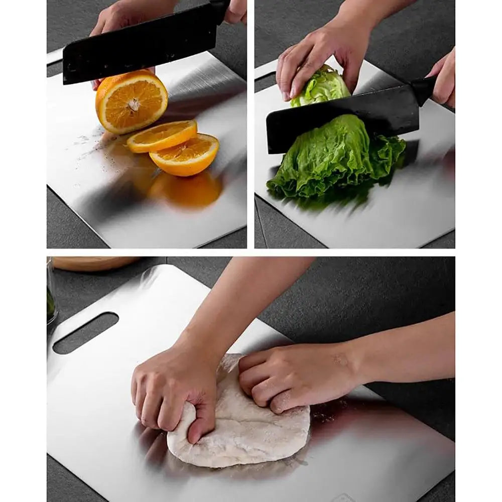 Planche à Découper en Acier Inoxydable Épaisse